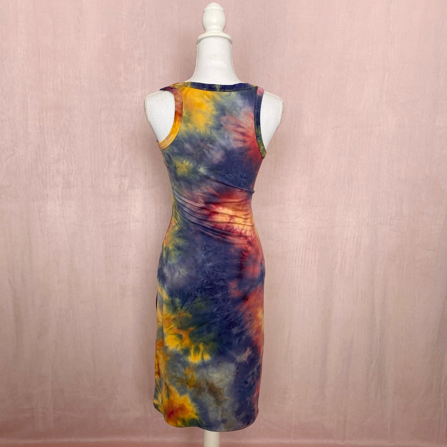 Upcycled Absolutely Love It Tie Dye Midi Dress, Size Medium