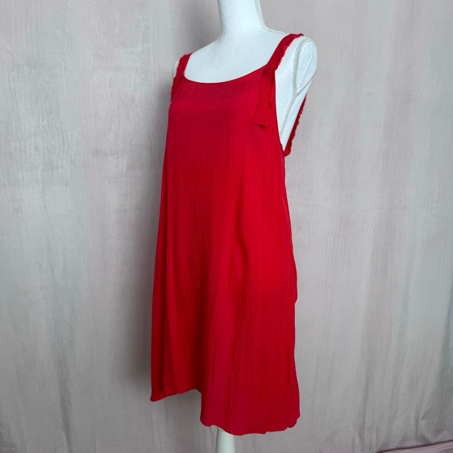 Secondhand Current Air Red Gauze Tie Back Boho Dress, Size Small