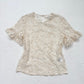 Secondhand LOGG H&M Flounce-Sleeved Cream Lace Blouse, Size 4