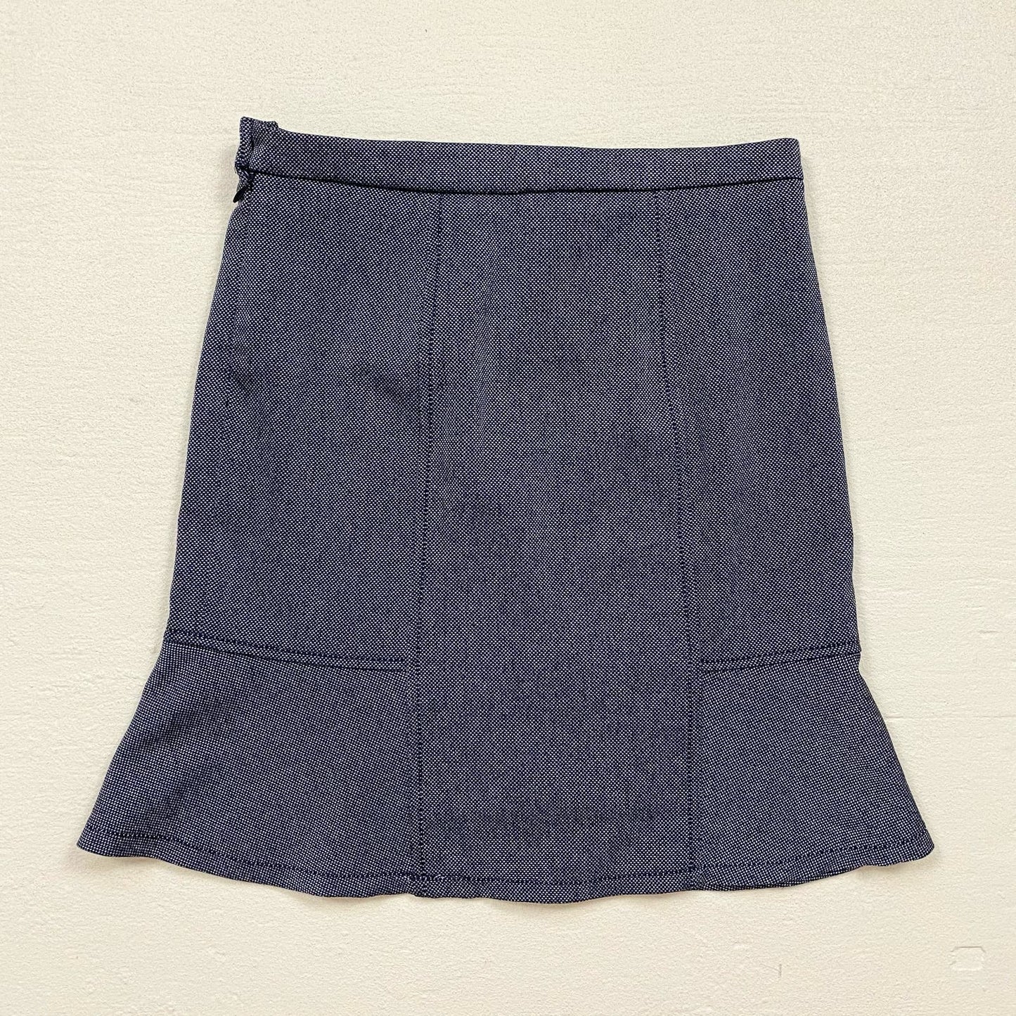 Secondhand Studio M Gray Mini Straight Flare Hem Skirt, Size 2