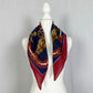 Vintage Liz Sinclair Equestrian Horse Square Scarf