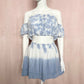 Reworked Ocean Drive Tie Dye Boho Skirt Set, Size S/M