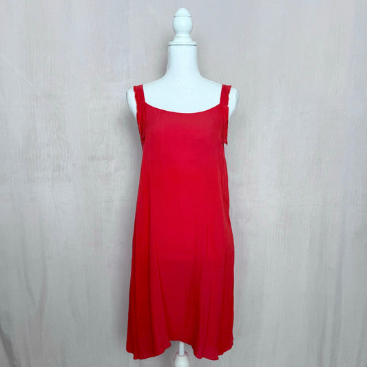 Secondhand Current Air Red Gauze Tie Back Boho Dress, Size Small