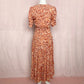 Secondhand Ebby and I Orange Leopard Print Maxi Dress, Size XS