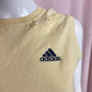 Reworked Adidas Distressed Yellow Crop Tank, Size Small