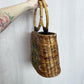 Secondhand Esprit Floral Embroidered Basket Straw Handbag