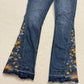 Secondhand Ashley Mason Premium Embroidered Flare Jeans, Size 3/26