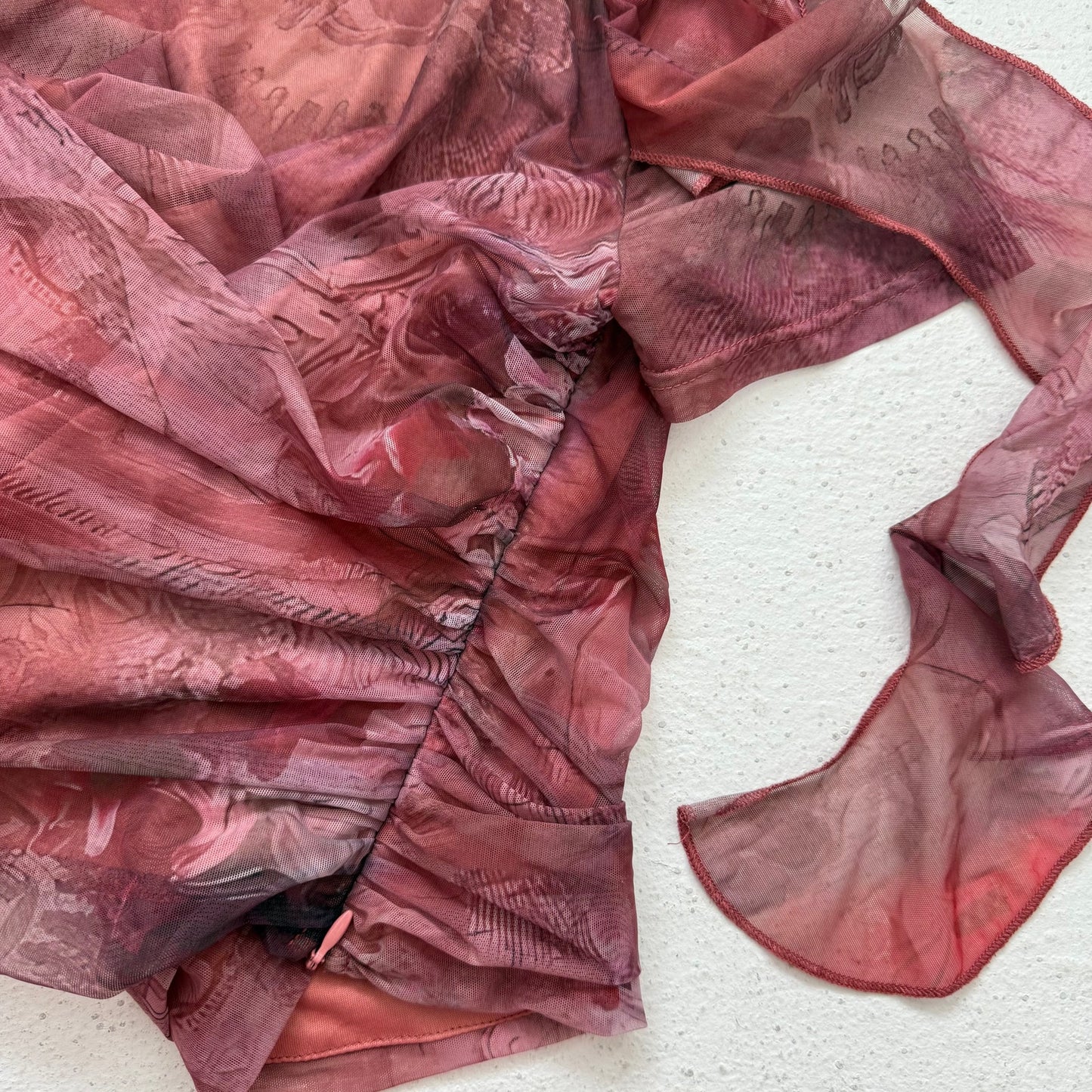 Secondhand Fashion Nova New Love Mesh Crop Top, Size Large