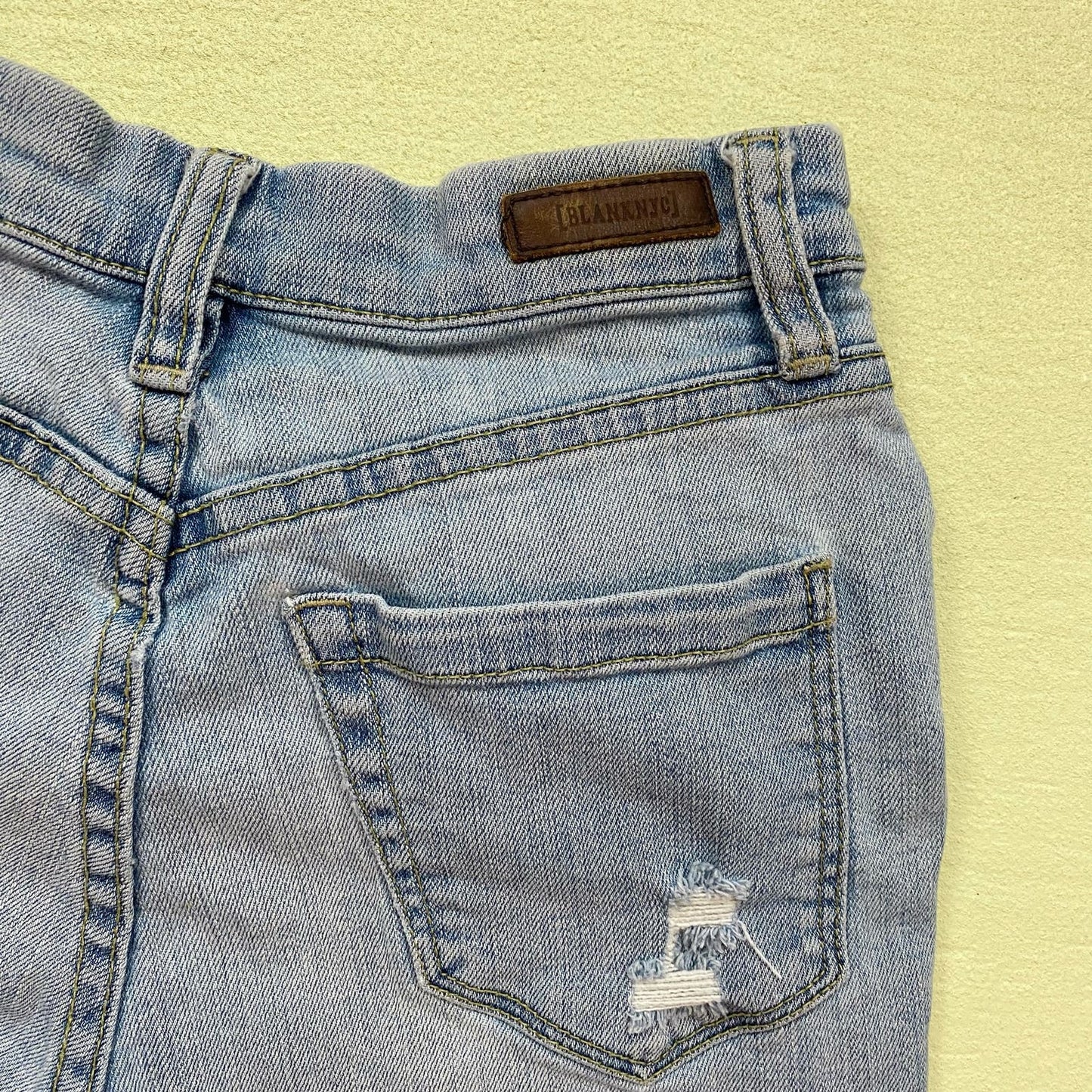 Secondhand Blank NYC Distressed Denim Bermuda Shorts, Size 24