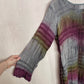 Secondhand Sequins Tie Dye Stripe Long Sleeve Sheer Tunic, Size M/L