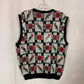 Vintage The Knit Co Holly Berry Holiday Sweater Vest, Size XL