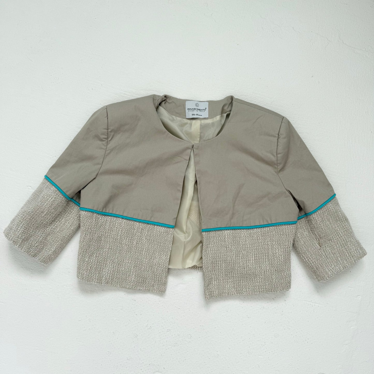 Secondhand Rinascimento Cropped Half Sleeve Blazer, Size Large
