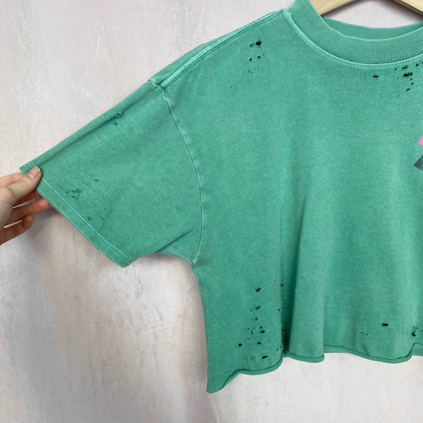 Reworked O’Neill Distressed Crop Tee, Size Small