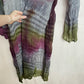 Secondhand Sequins Tie Dye Stripe Long Sleeve Sheer Tunic, Size M/L