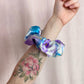 Scrap Fabric Floral Satin Jumbo Scrunchie