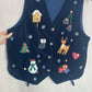 Vintage Casey & Max Christmas Holiday Vest, Size Large