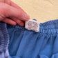 Vintage Boho Hippie Blue Tiered Asymmetrical Midi Skirt, "Free Size"