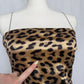 Secondhand Étophe Studios Leopard Satin Mini Dress, Size Medium