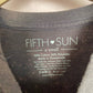 Upcycled Fifth Sun Wyoming Distressed Crop Tee, Size XS