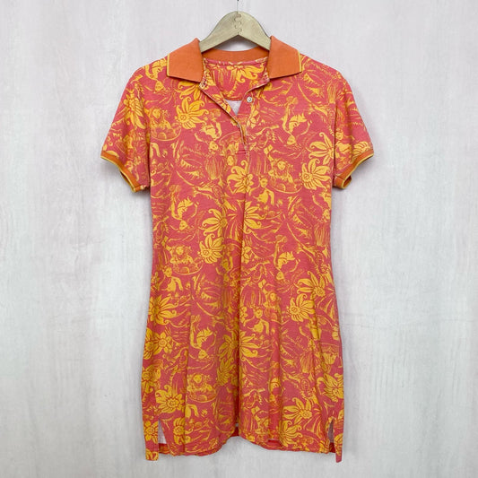 Vintage Hawaiian Polo Shirt Mini Dress, Size Medium