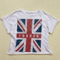 Reworked London Flag Distressed T-Shirt, Size Medium