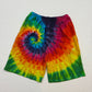 Secondhand Sundog Rainbow Spiral Tie Dye Shorts, Size S/M