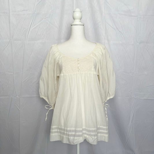 Secondhand River Island Puff Sleeve Babydoll Blouse, Size 12