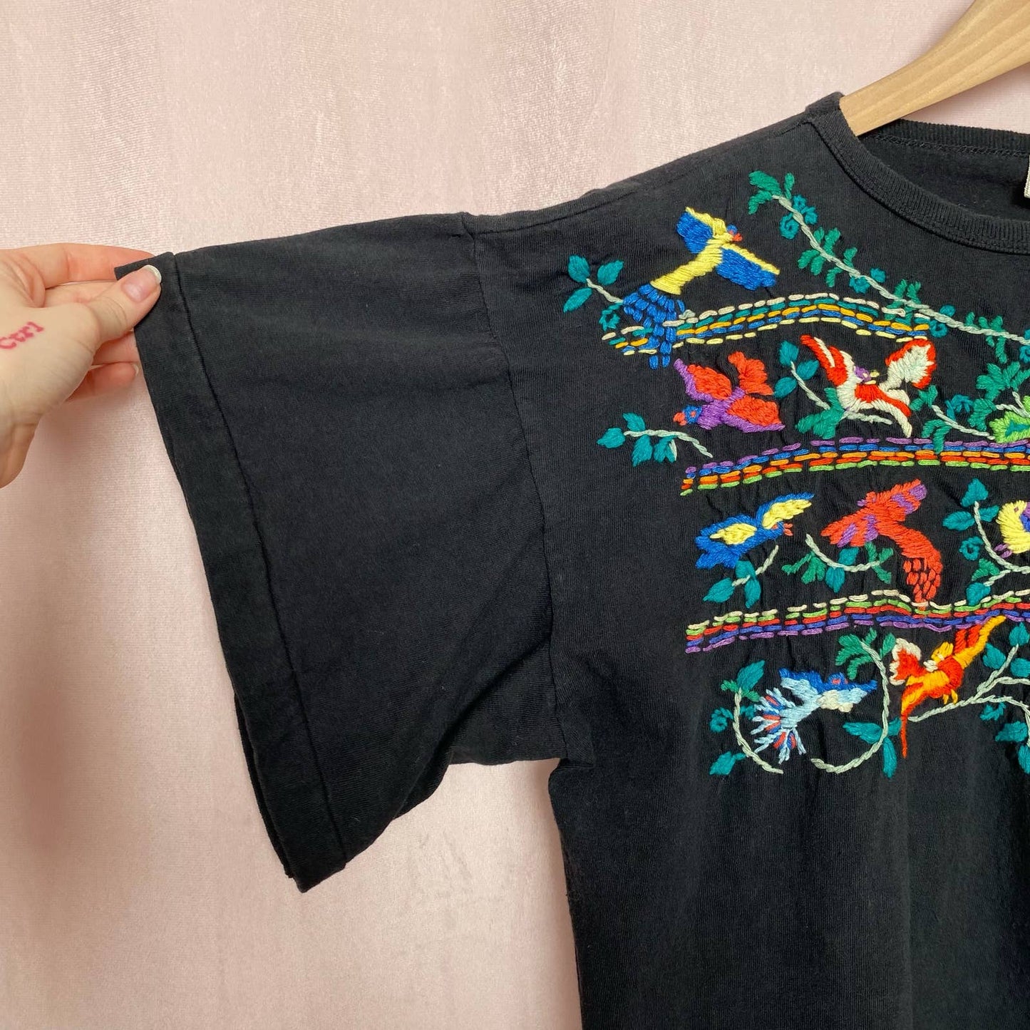Vintage Los Manos Hand Embroidered Tee, Size XL