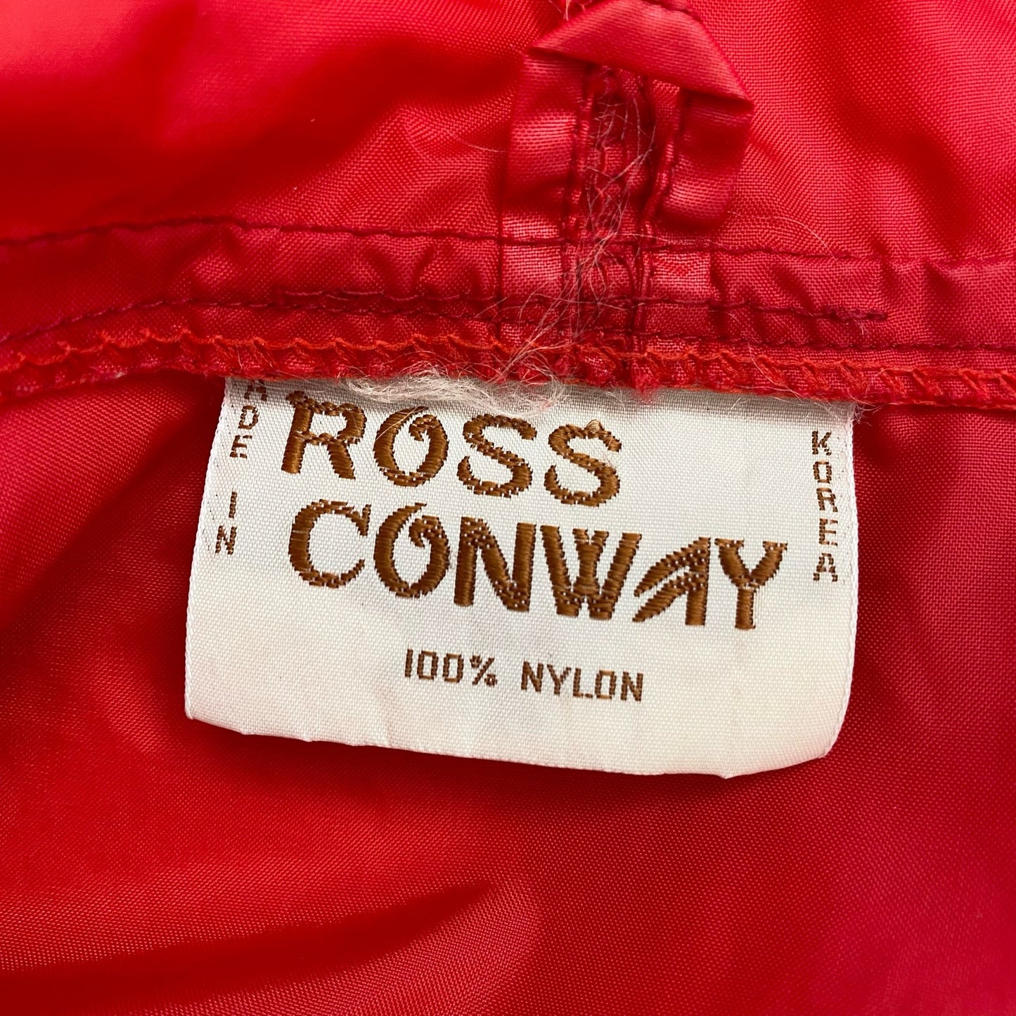Vintage All American Football Red Zip Up Hooded Windbreaker, Size Small