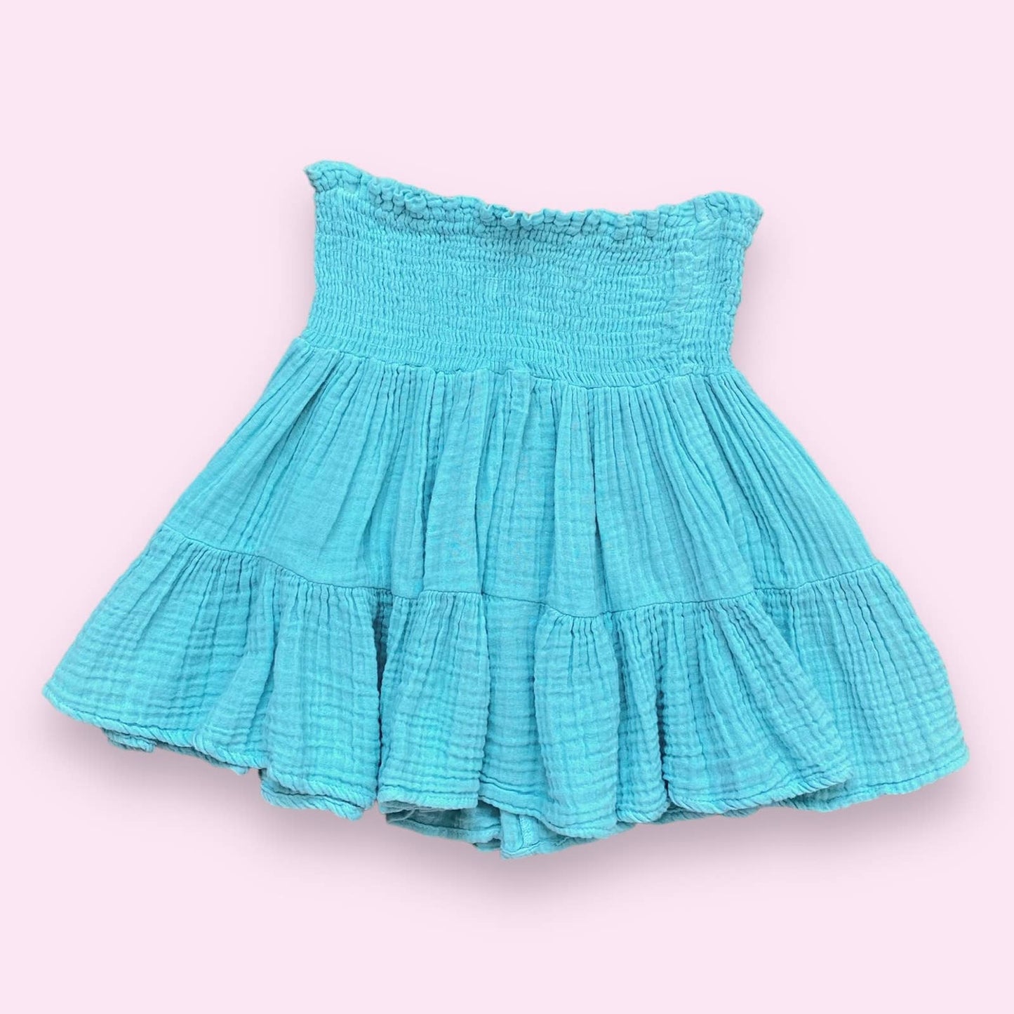 Secondhand Blue Life Tiered Ruffle Gauze Mini Skirt, Size Small