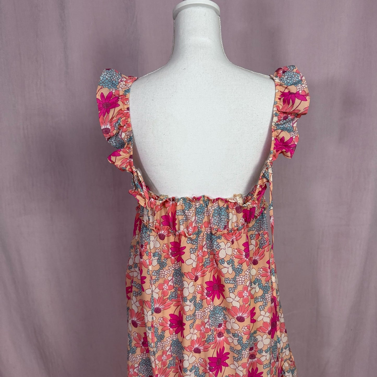 Secondhand 3rd + Malt Floral Fit & Flare Mini Dress, Size XL