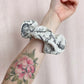 Scrap Fabric Dinosaur Skeleton Jumbo Scrunchie