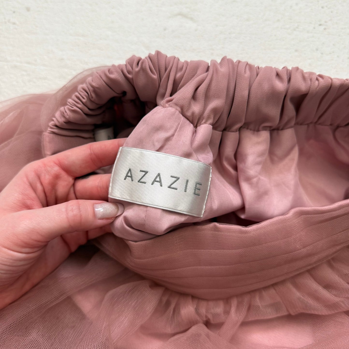 Secondhand Azazie Burnt Pink Tulle Skirt, Size XS