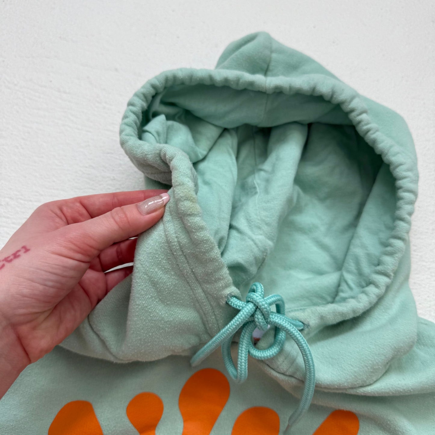 Reworked Nickelodeon Characters Crop Hoodie Green Graphic Retro 90s Y2K M