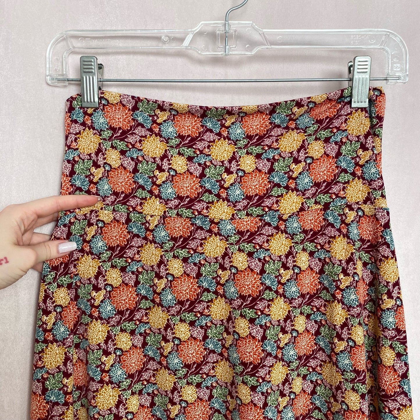 Secondhand LuLaRoe Floral High Low Midi Skirt, Size XS