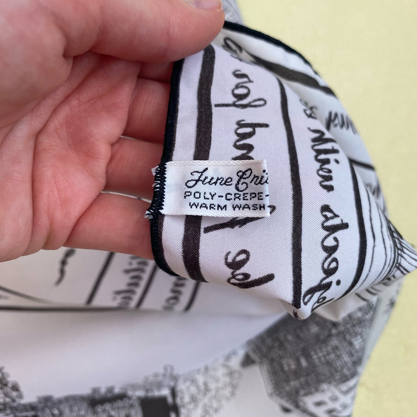 Vintage June Critchfield James Madison Quotes Scarf