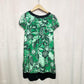 Vintage ABS Collection Green Floral Silk Dress, Size 2