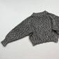 Vintage 90s GAP Chunky Knit Cropped Sweater Gray, Size Small