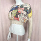 Reworked Crop Cat Sweater, Size S/M