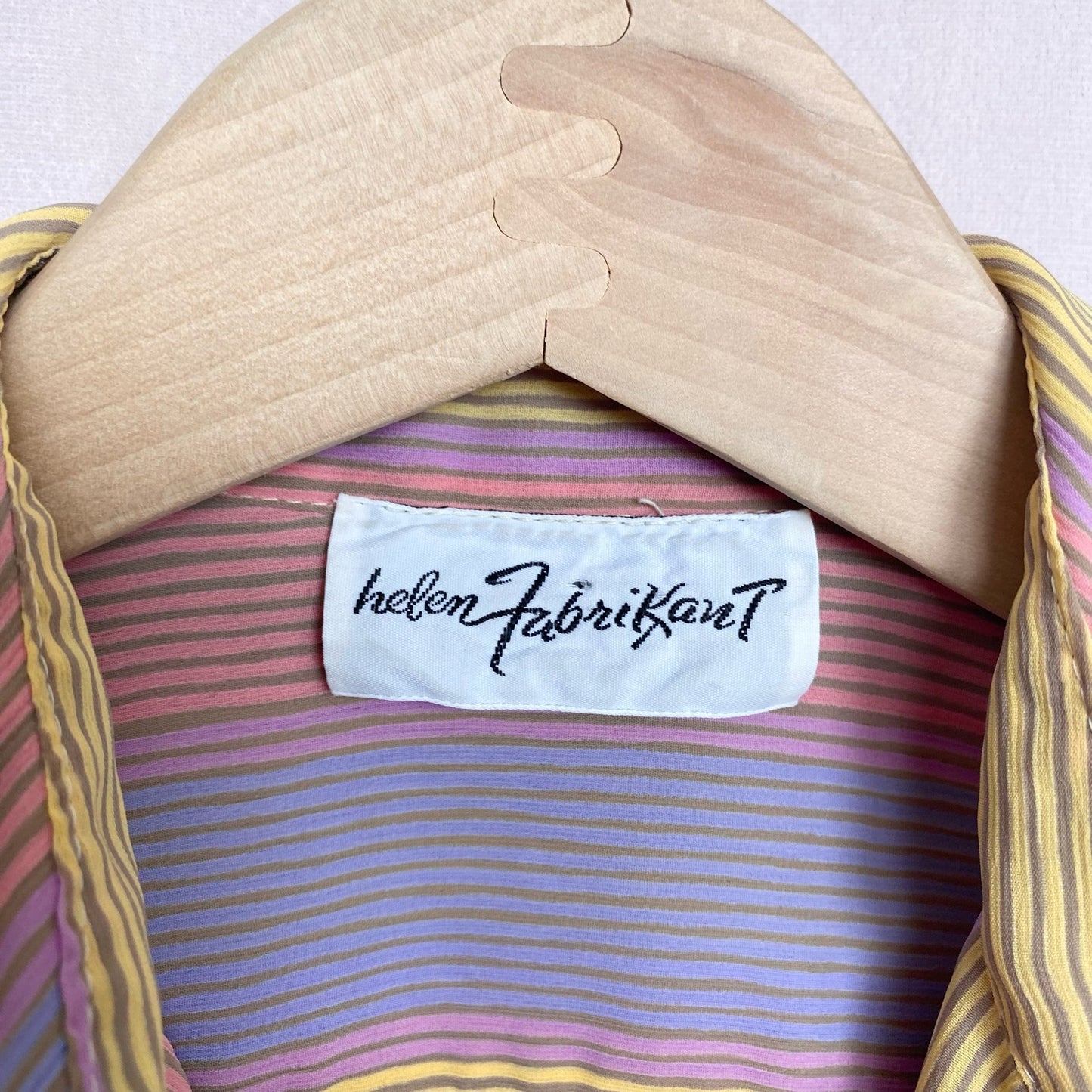 Vintage 70s Helen Fabrikant Stripe Button Up Blouse, Size M/L