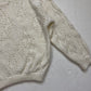 Vintage 80s/90s Garland Cream Fuzzy Open Knit Sweater, Size M/L