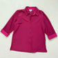 Vintage Brownstone Studio Flowy Pink Button Up Shirt, Size MP
