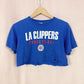 Upcycled LA Clippers Distressed Crop Graphic Tee