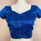 Vintage Embellished Saree Satin Crop Blouse, Size Small