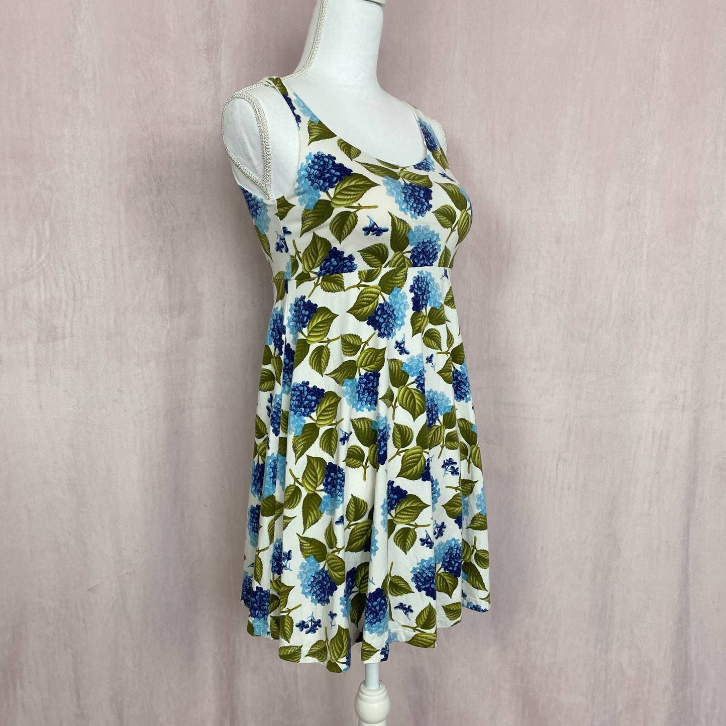 Reworked UNIQLO Floral Fit & Flare Mini Dress, Size Small