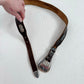 Vintage Western Turquoise Silver Leather Belt