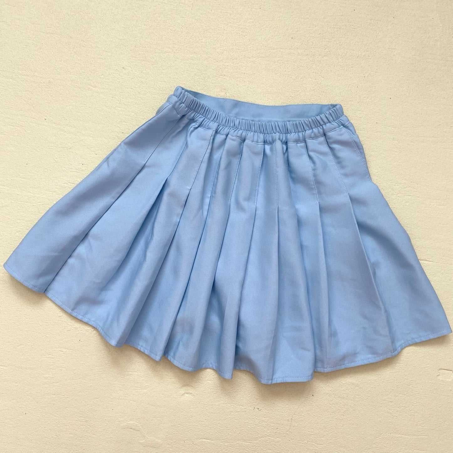 Secondhand Baby Blue Pleated Skater Tennis Skort Mini Skirt, Size XXS