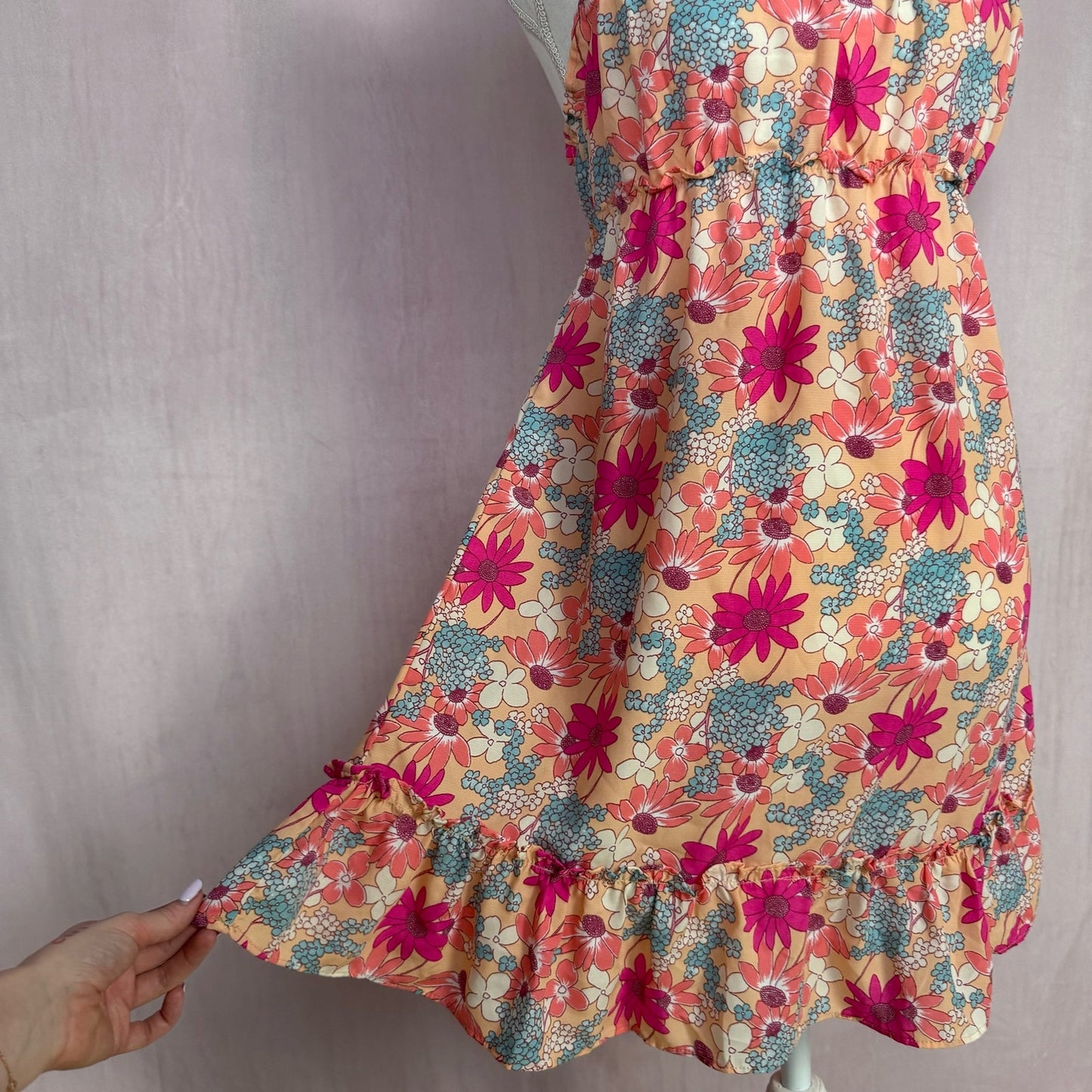 Secondhand 3rd + Malt Floral Fit & Flare Mini Dress, Size XL