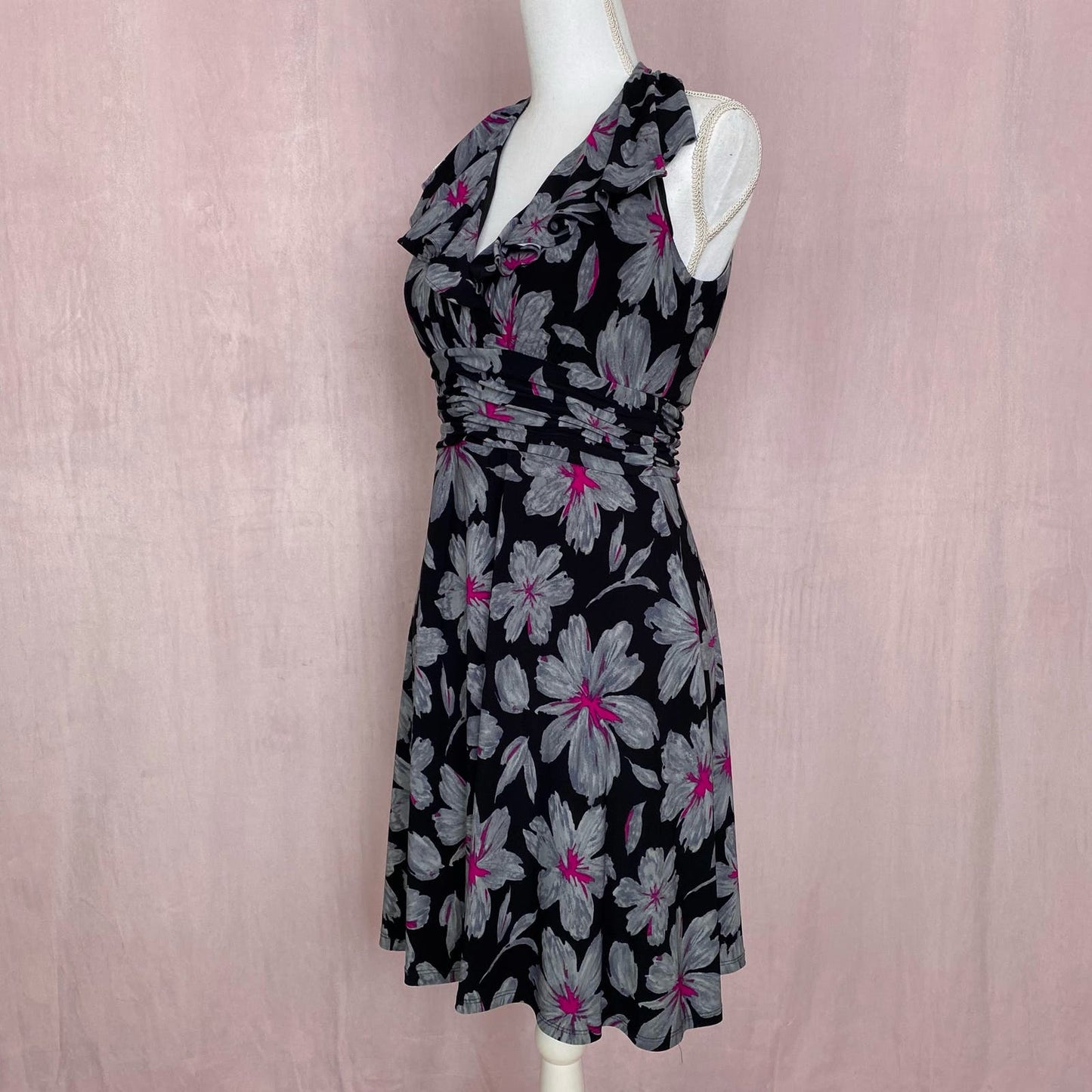 Secondhand Evan Picone Tropical Floral Fit & Flare Cocktail Dress, Size 4