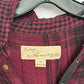 Secondhand Vintage Havana Oversized Tie Front Plaid Shirt, Size Small